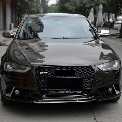 2013-2016 Audi RS4 Honeycomb Grille With Quattro In Lower Mesh For Audi A4 S4 B8.5