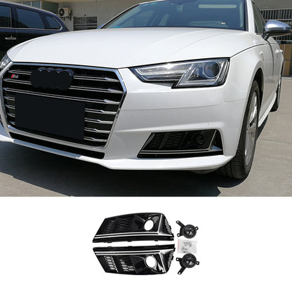 2017-2019 Audi Front Bumper Down Grille Honeycomb Style Non S line Fog Light Grilles For Audi A4 S4 B9