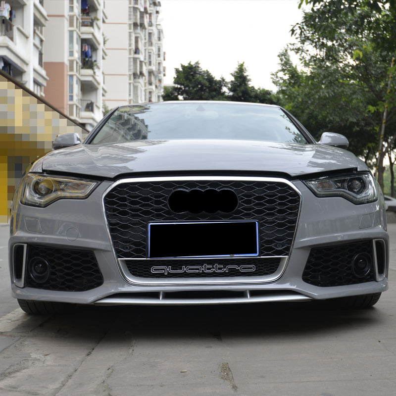 2012-2015 Audi RS6 Front Bumper For A6/S6 C7 Body Kits C7 To C7.5 Bumper With Honeycomb Grille Front Lip Splitter | RS6 Bumper