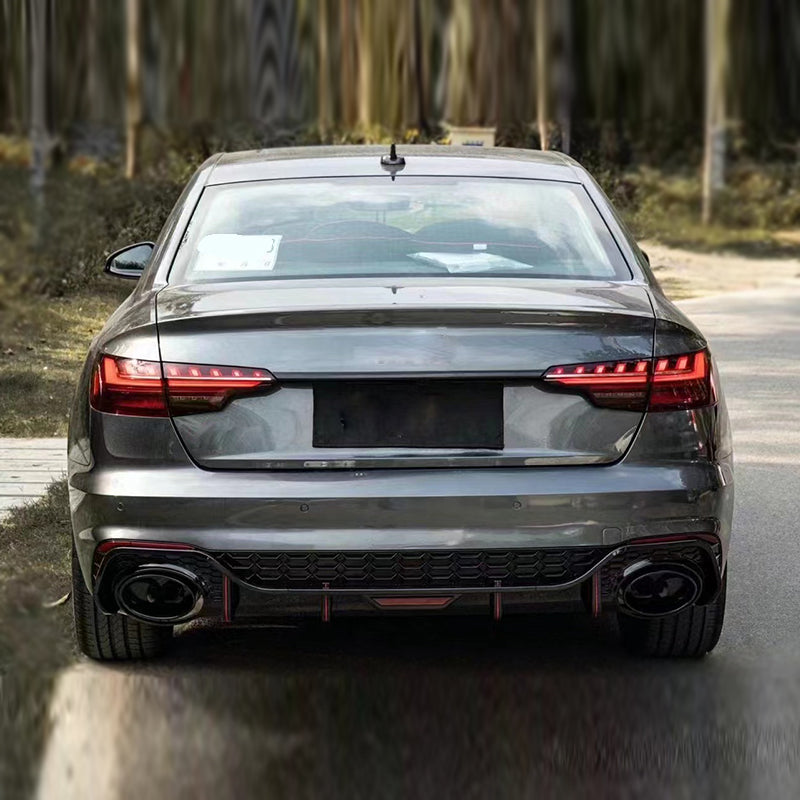 2020-2024 Audi RS4 Style A4 Diffuser With Large Dual Tailpipe For Audi A4 S4 B9.5