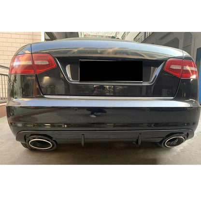 2009-2011 Audi RS6 Style A6 Non S Line Rear Diffuser With Tailpipe For Audi A6 S6 C6