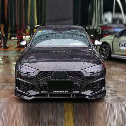 2017-2019 Audi RS4 Front Bumper For A4/S4 B9 Body Kits With ACC Fog Light Grille Honeycomb Grille Front Lip Splitter | RS4 Front Bumper