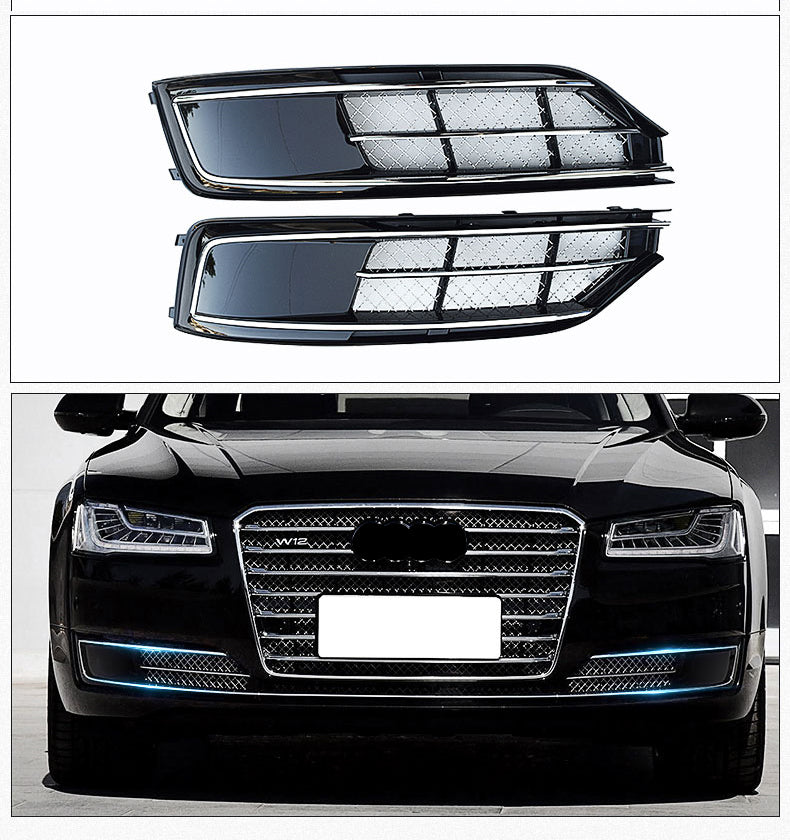 2015-2018 Audi Front Bumper Down Grille Honeycomb Style Non S line Fog Light Grilles For Audi A8 S8 D4 PA