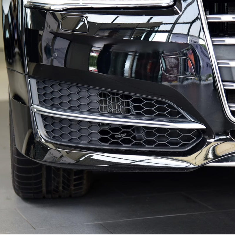 2015-2018 Audi Front Bumper Down Grille Honeycomb Style S line Fog Light Grilles For Audi A8 S8 D4 PA