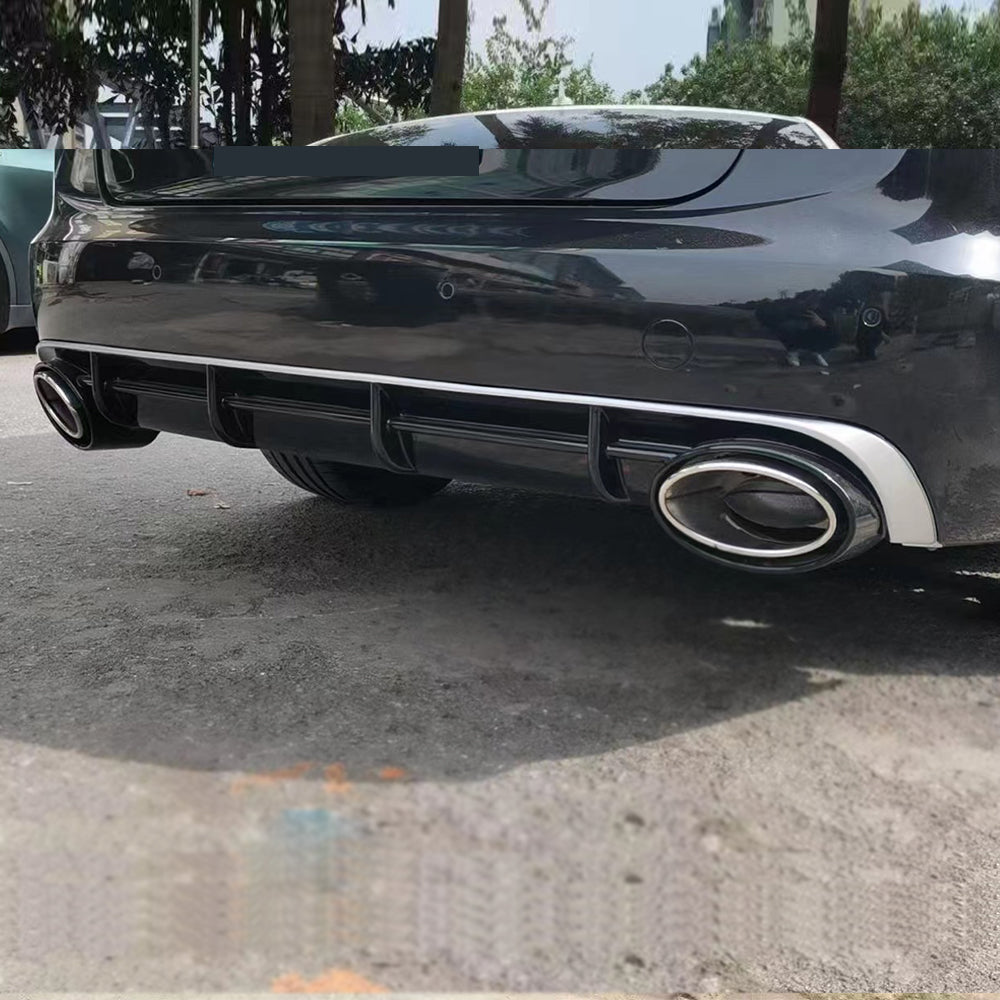 2012-2015 Audi RS6 Style Rear Diffuser With Tailpipe For Audi A6 S6 C7