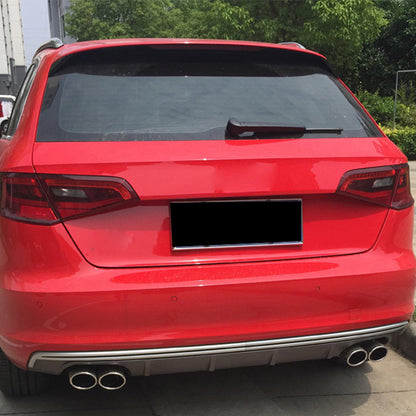 2013-2016 Audi S3 Style Non S-line rear diffuser and tailpipe For Audi A3 S3 8V
