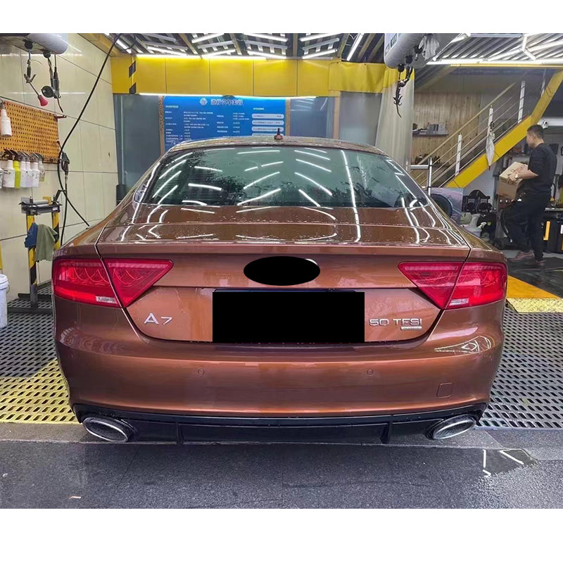 2009-2015 Audi RS7 S7 Style A7 Rear Diffuser With Tailpipe For Audi A7 C7 Non S Line