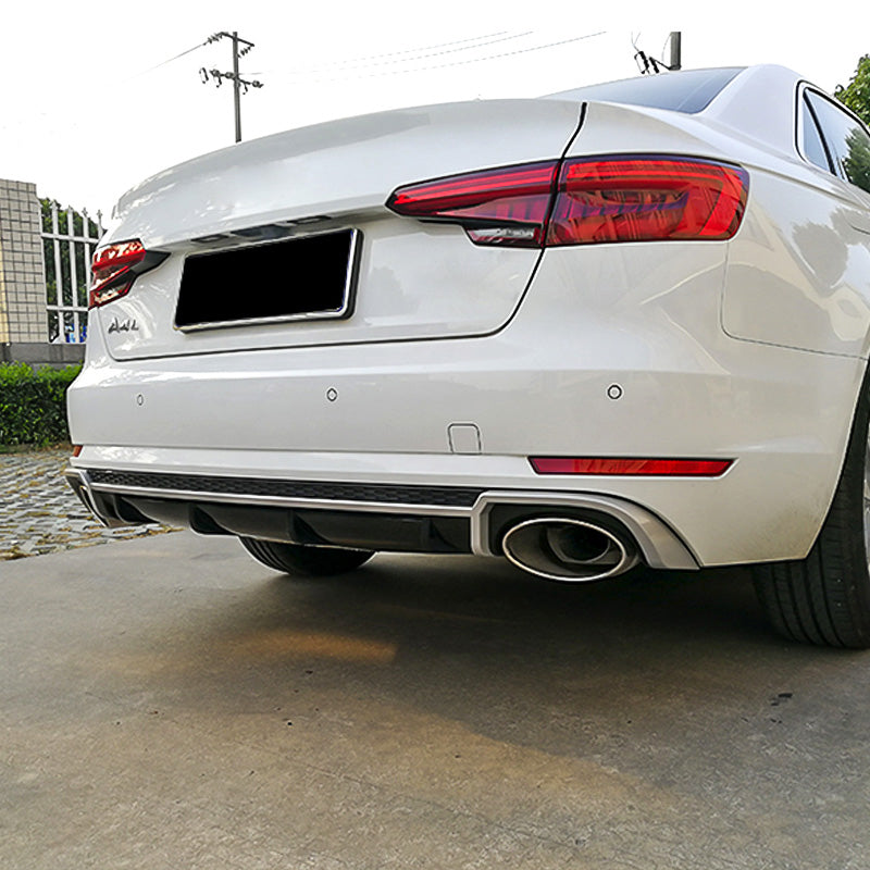 2017-2019 Audi RS4 Style A4 Diffuser With Large Dual Tailpipe For Audi A4 S4 B9
