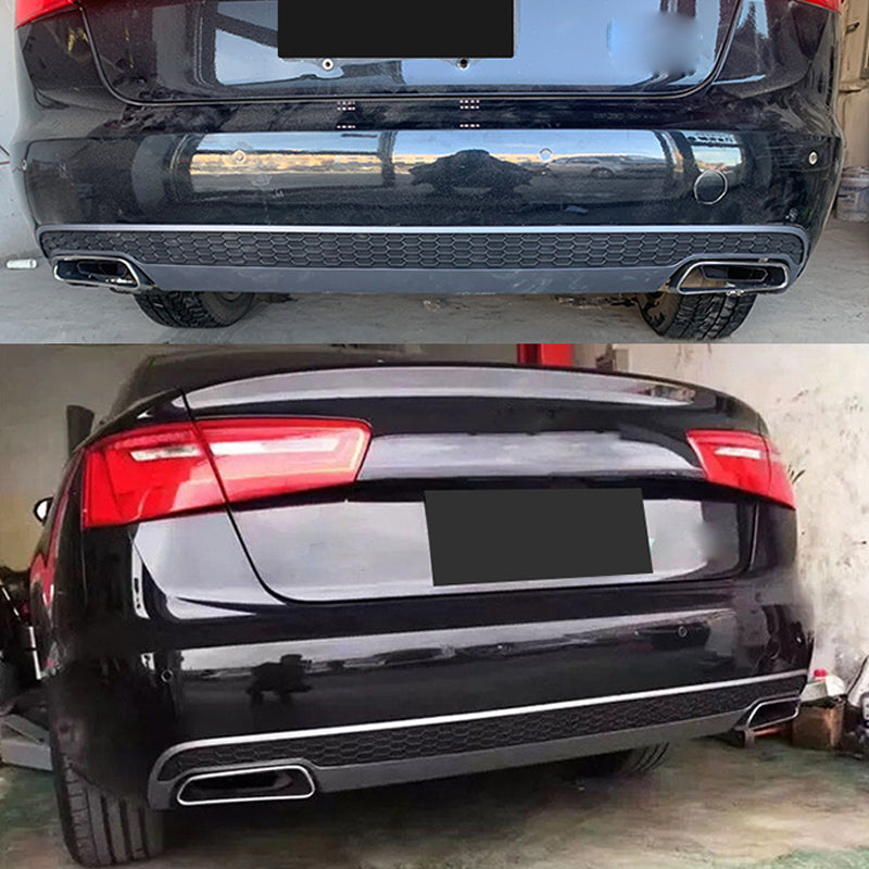 2012-2015 Audi A6 S6 Rear Diffuser With Tailpipe For Audi A6 S6 C7