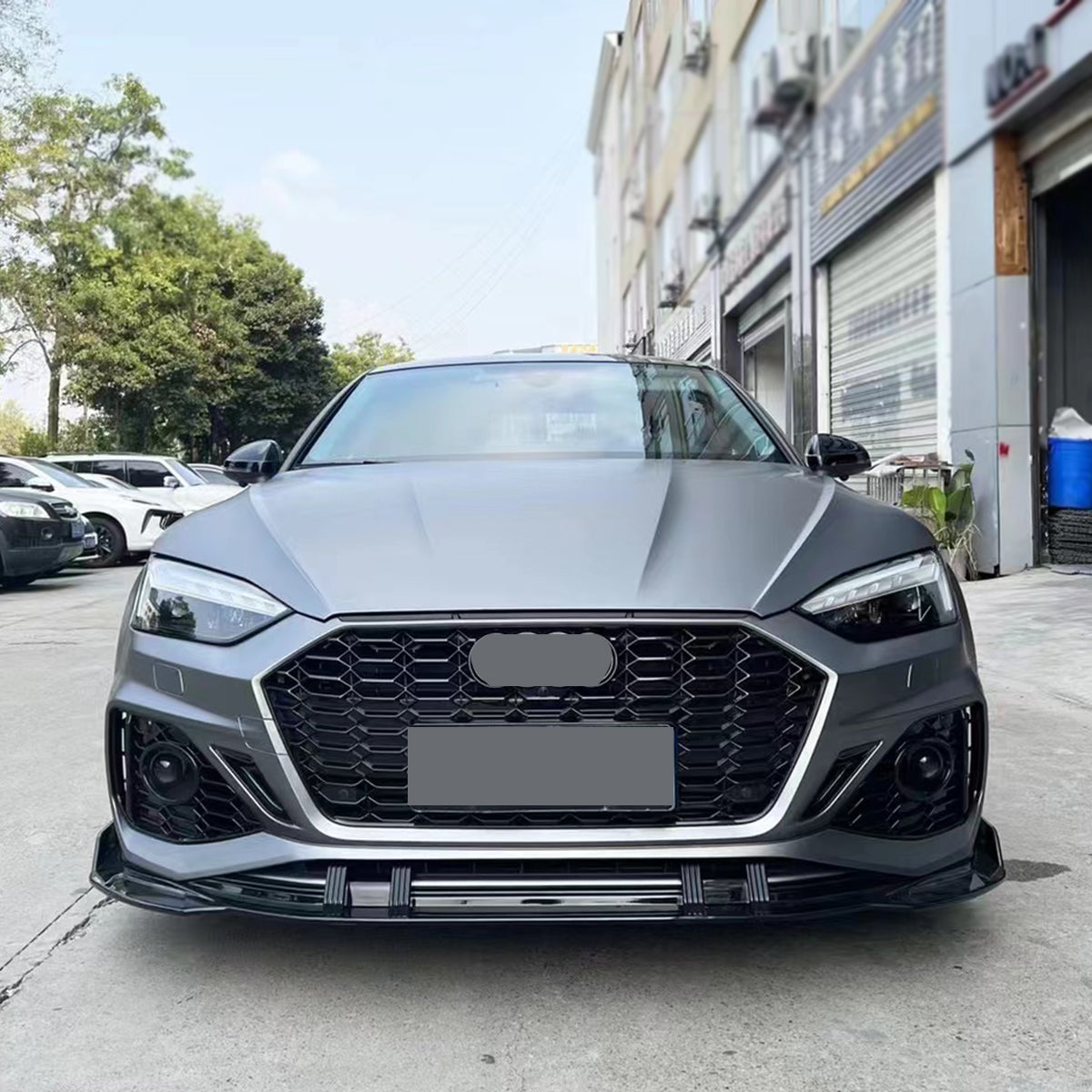 2020-2025 Audi RS5 Front Bumper For A5/S5 B9.5 Body Kits With ACC Fog Light Grille Honeycomb Grille Front Lip Splitter | RS5 Bumper