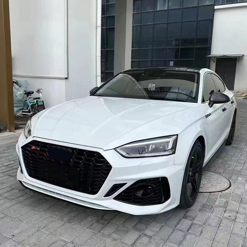 2017-2019 Audi RS5 Front Bumper For A5/S5 B9 Upgrade To B9.5 Style Body Kits With ACC Fog Light Grille Honeycomb Grille Front Lip Splitter | RS5 Bumper