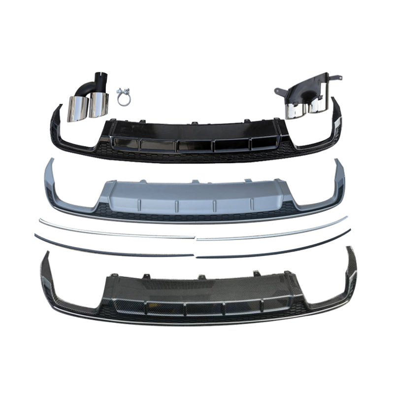 2016-2018 Audi RS6 S6 Style A6 Rear Diffuser With Tailpipe For Audi A6 S6 C7.5