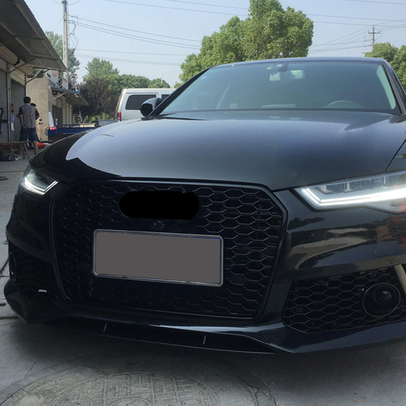 2016-2018 Audi RS6 Front Bumper For A6/S6 C7.5 Body Kits With Honeycomb Grille Front Lip Splitter | RS6 Bumper