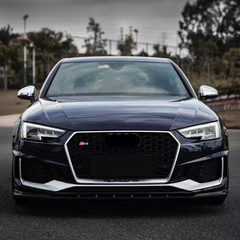 2017-2019 Audi RS4 Front Bumper For A4/S4 B9 Body Kits With ACC Fog Light Grille Honeycomb Grille Front Lip Splitter | RS4 Front Bumper