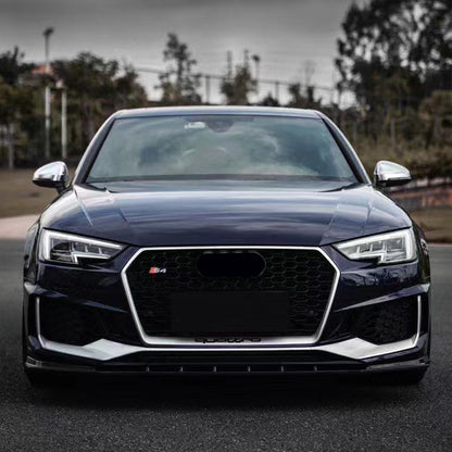 2017-2019 Audi RS4 Front Bumper For A4/S4 B9 Body Kits With ACC Fog Light Grille Honeycomb Grille Front Lip Splitter | RS4 Front Bumper