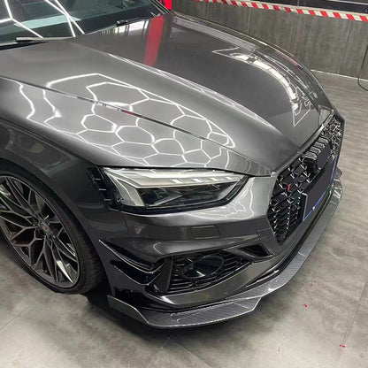 2017-2019 Audi RS5 Front Bumper For A5/S5 B9 Upgrade To B9.5 Style Body Kits With ACC Fog Light Grille Honeycomb Grille Front Lip Splitter | RS5 Bumper