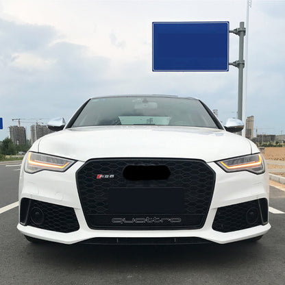 2016-2018 Audi RS6 Front Bumper For A6/S6 C7.5 Body Kits With Honeycomb Grille Front Lip Splitter | RS6 Bumper