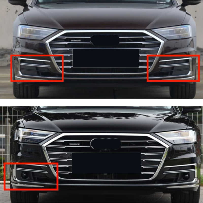 2019-2022 Audi Front Bumper Down Grille Honeycomb Style Fog Light Grilles For Audi A8 S8 D5