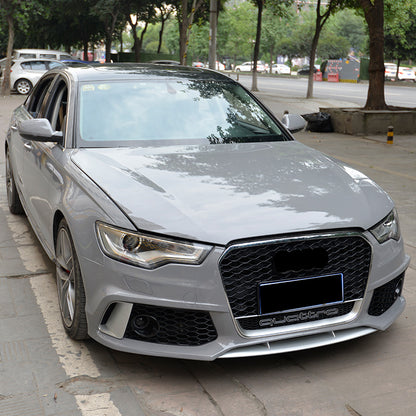 2012-2015 Audi RS6 Front Bumper For A6/S6 C7 Body Kits C7 To C7.5 Bumper With Honeycomb Grille Front Lip Splitter | RS6 Bumper