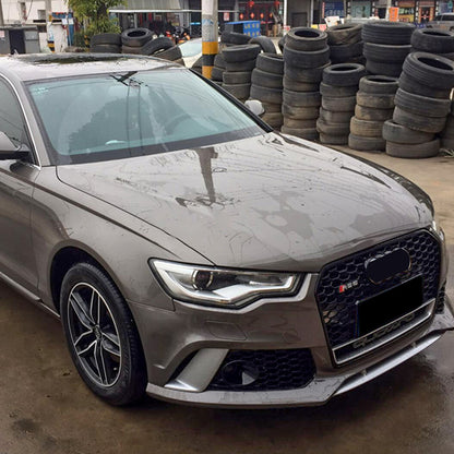 2012-2015 Audi RS6 Front Bumper For A6/S6 C7 Body Kits C7 To C7.5 Bumper With Honeycomb Grille Front Lip Splitter | RS6 Bumper