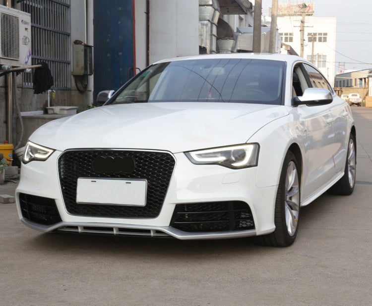 2012-2016 Audi RS5 Front Bumper For A5/S5 B8.5 Body Kits With Fog Light Grille Honeycomb Grille Front Lip Splitter | RS5 Front Bumper