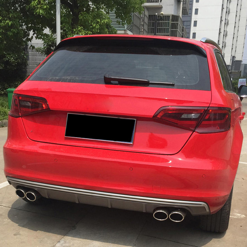2013-2016 Audi S3 Style Non S-line rear diffuser and tailpipe For Audi A3 S3 8V