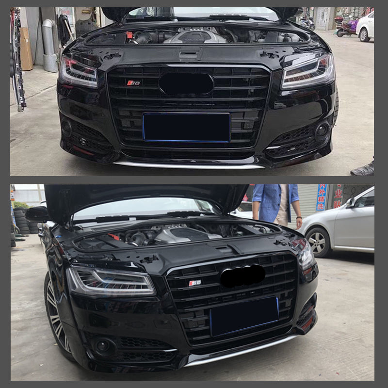 2015-2018 Audi Front Bumper Down Grille Honeycomb Style S line Fog Light Grilles For Audi A8 S8 D4 PA