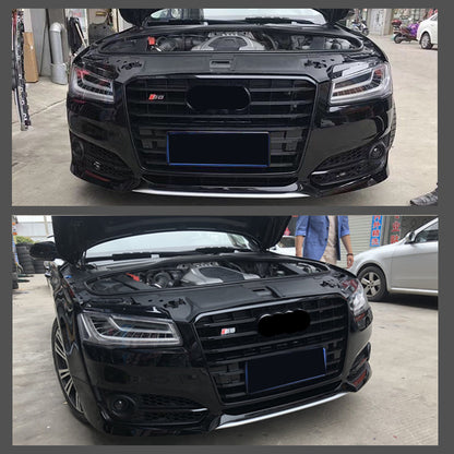 2015-2018 Audi Front Bumper Down Grille Honeycomb Style S line Fog Light Grilles For Audi A8 S8 D4 PA