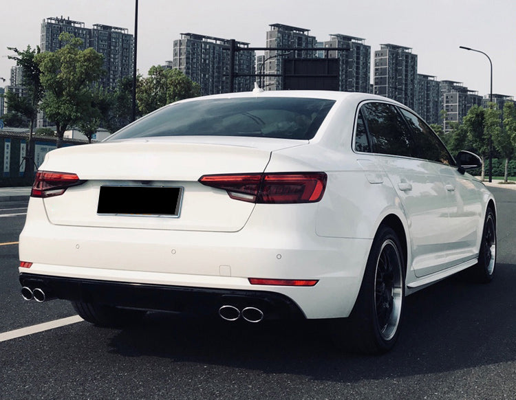 2017-2019 Audi S4 S5 Style A4 Diffuser With Tailpipe For Audi A4 S4 B9