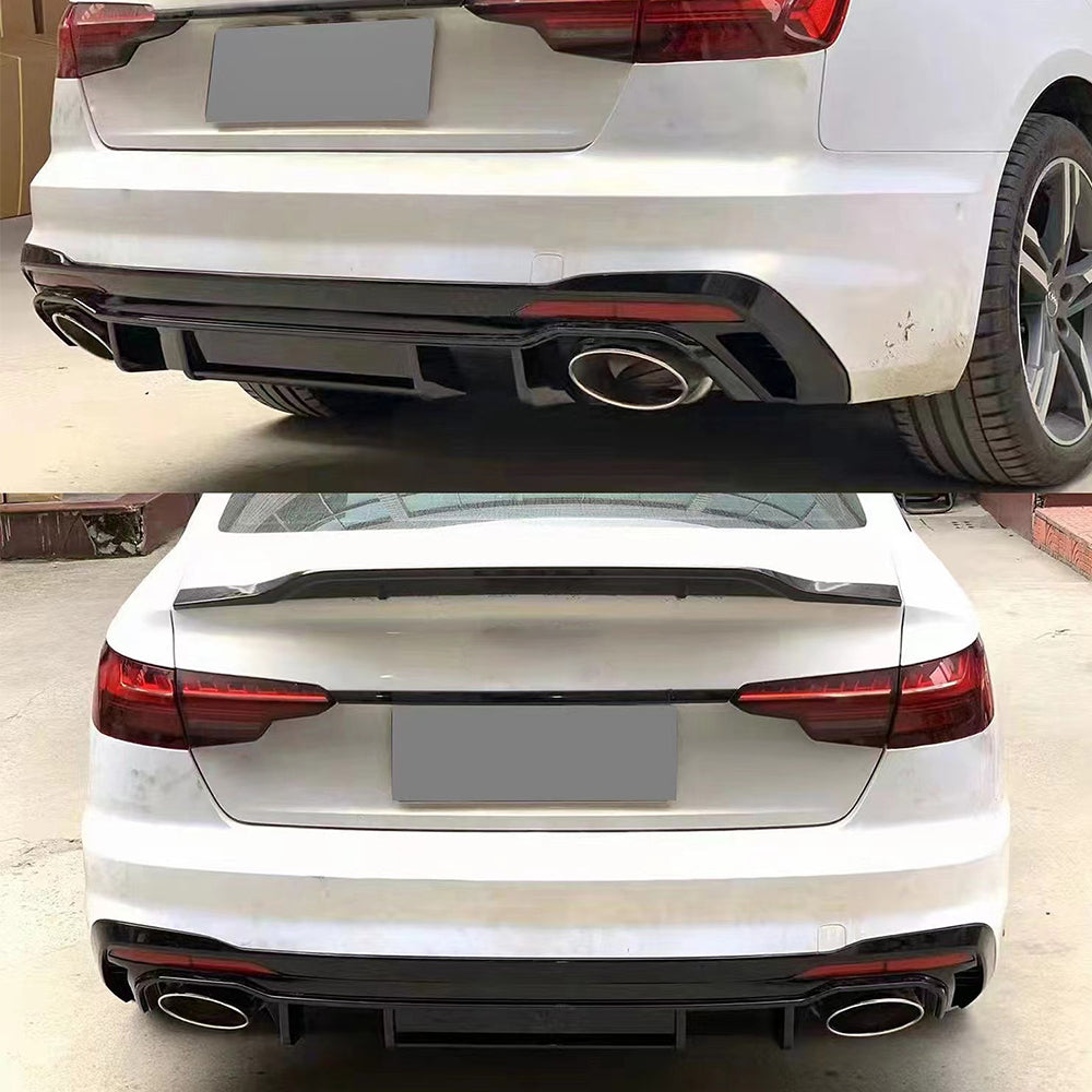 2020-2024 Audi RS4 Style A4 Diffuser With Large Dual Tailpipe For Audi A4 S4 B9.5