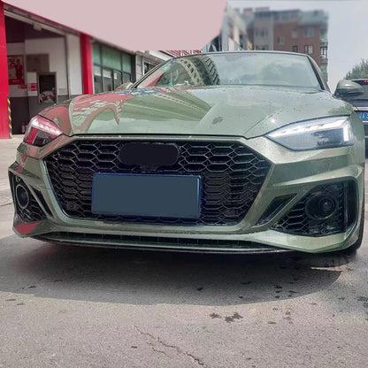 2020-2025 Audi RS5 Front Bumper For A5/S5 B9.5 Body Kits With ACC Fog Light Grille Honeycomb Grille Front Lip Splitter | RS5 Bumper