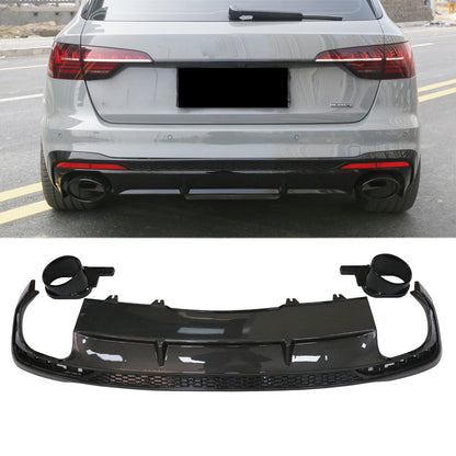 2020-2024 Audi RS4 Style A4 Diffuser With Large Dual Tailpipe For Audi A4 S4 B9.5