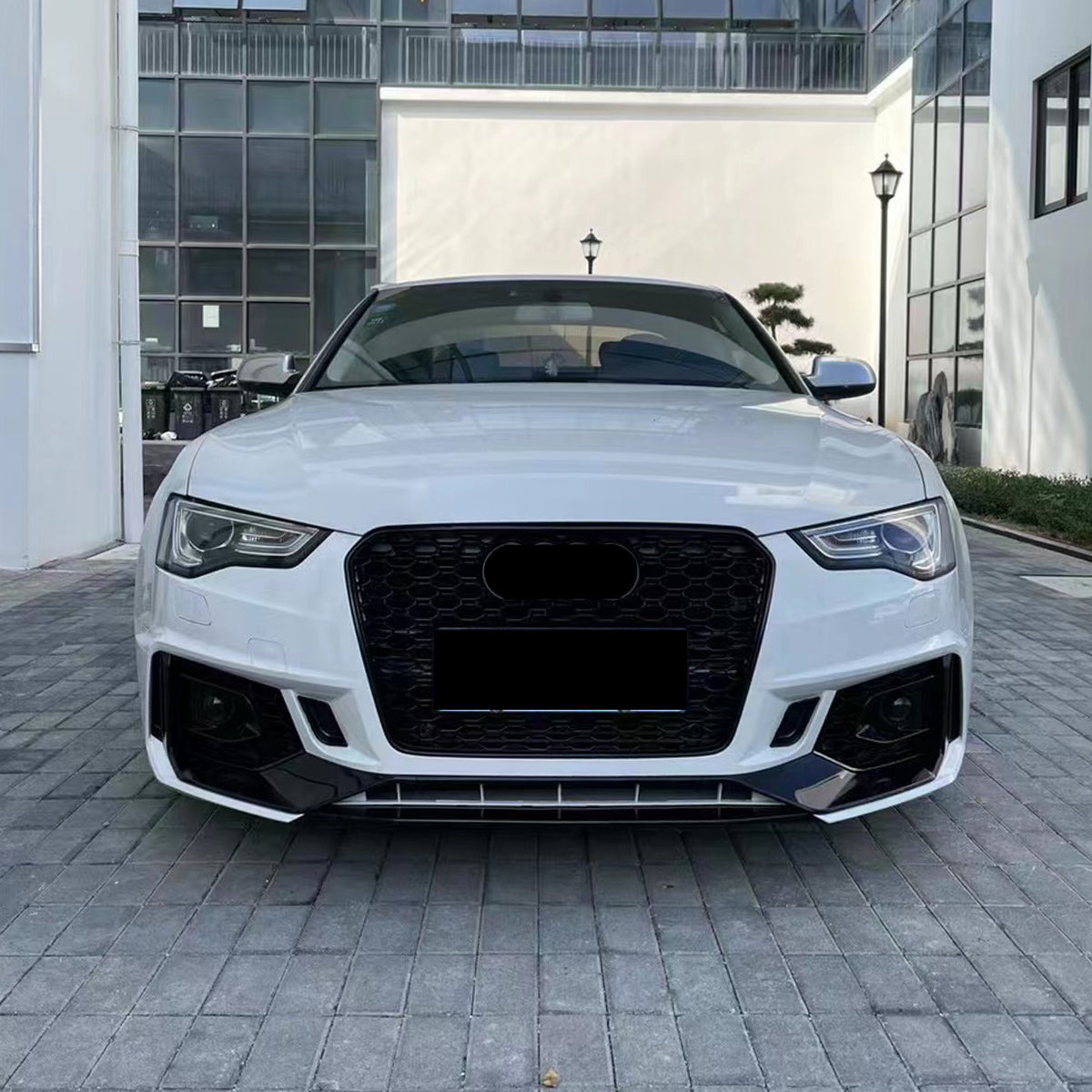 2012-2016 Audi RS5 Front Bumper For A5/S5 B8.5 Upgrade To B9 Body Kits With Fog Light Bumper Down Grille Honeycomb Grille | RS5 Front Bumper