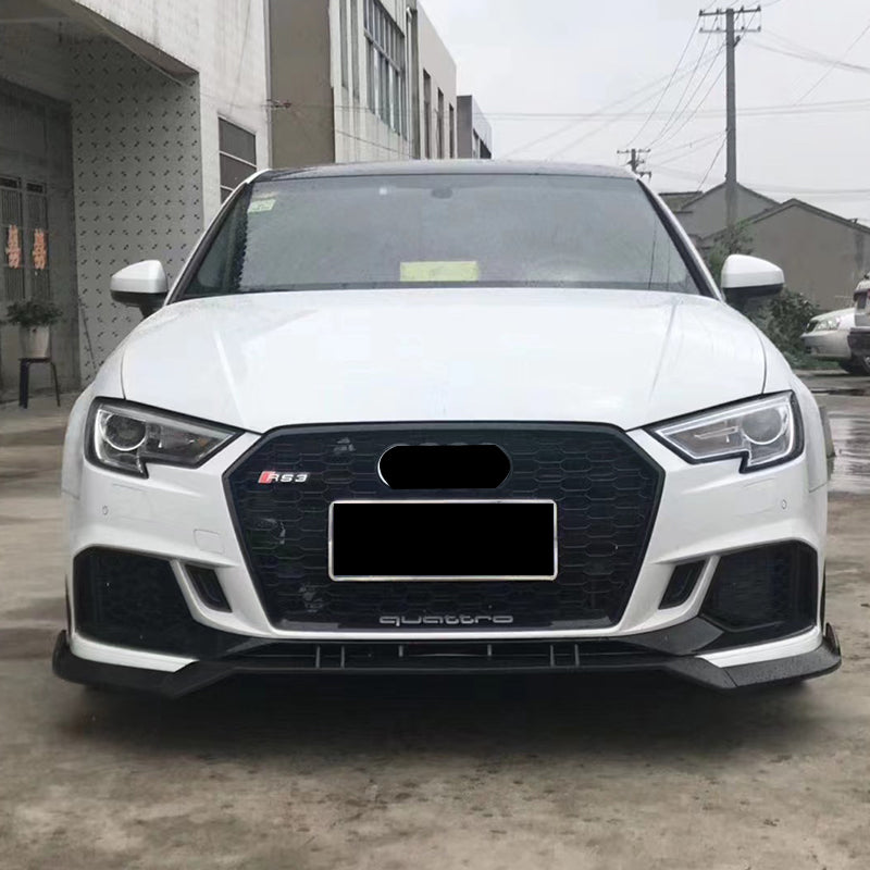 2017-2019 Audi RS3 Front Bumper For A3/S3 8V.5 Body Kits With ACC Honeycomb Grille Front Lip Splitter | RS3 Bumper