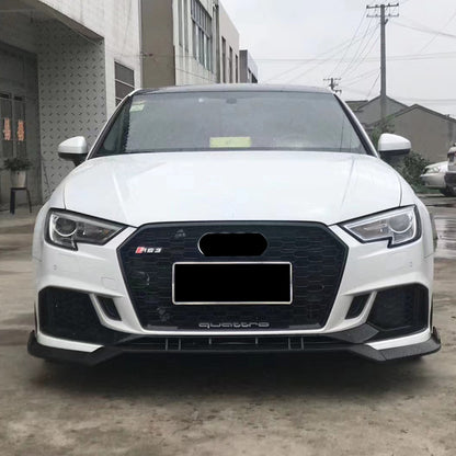 2017-2019 Audi RS3 Front Bumper For A3/S3 8V.5 Body Kits With ACC Honeycomb Grille Front Lip Splitter | RS3 Bumper
