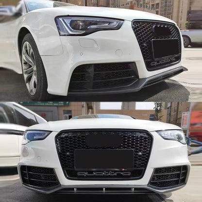 2012-2016 Audi RS5 Front Bumper For A5/S5 B8.5 Body Kits With Fog Light Grille Honeycomb Grille Front Lip Splitter | RS5 Front Bumper