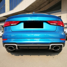 2017-2019 Audi RS3 Style A3 S line rear diffuser and large dual tailpipe For Audi A3 S3 8V.5