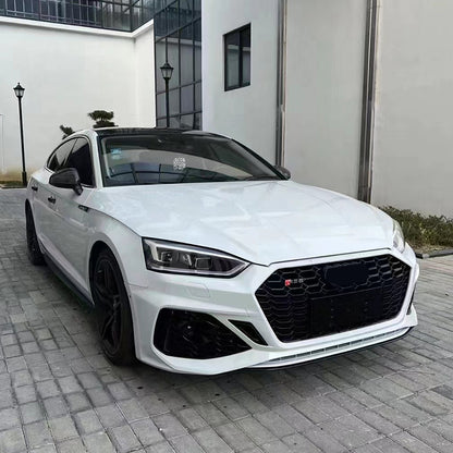 2017-2019 Audi RS5 Front Bumper For A5/S5 B9 Upgrade To B9.5 Style Body Kits With ACC Fog Light Grille Honeycomb Grille Front Lip Splitter | RS5 Bumper