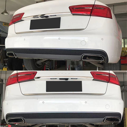 2012-2015 Audi A6 S6 Rear Diffuser With Tailpipe For Audi A6 S6 C7