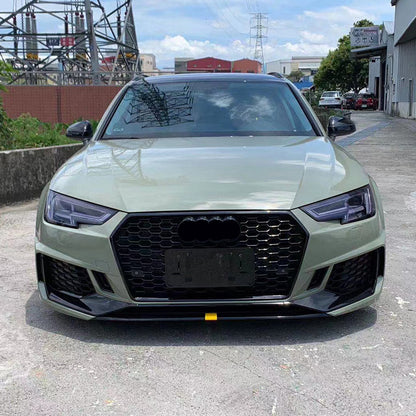 2017-2019 Audi RS4 Front Bumper For A4/S4 B9 Body Kits With ACC Fog Light Grille Honeycomb Grille Front Lip Splitter | RS4 Front Bumper