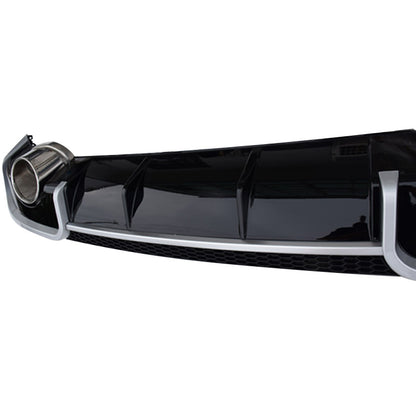 2013-2016 Audi RS3 Style Non S-line rear diffuser and large dual tailpipe For Audi A3 S3 8V