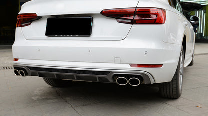 2017-2019 Audi S4 S5 Style A4 Diffuser With Tailpipe For Audi A4 S4 B9