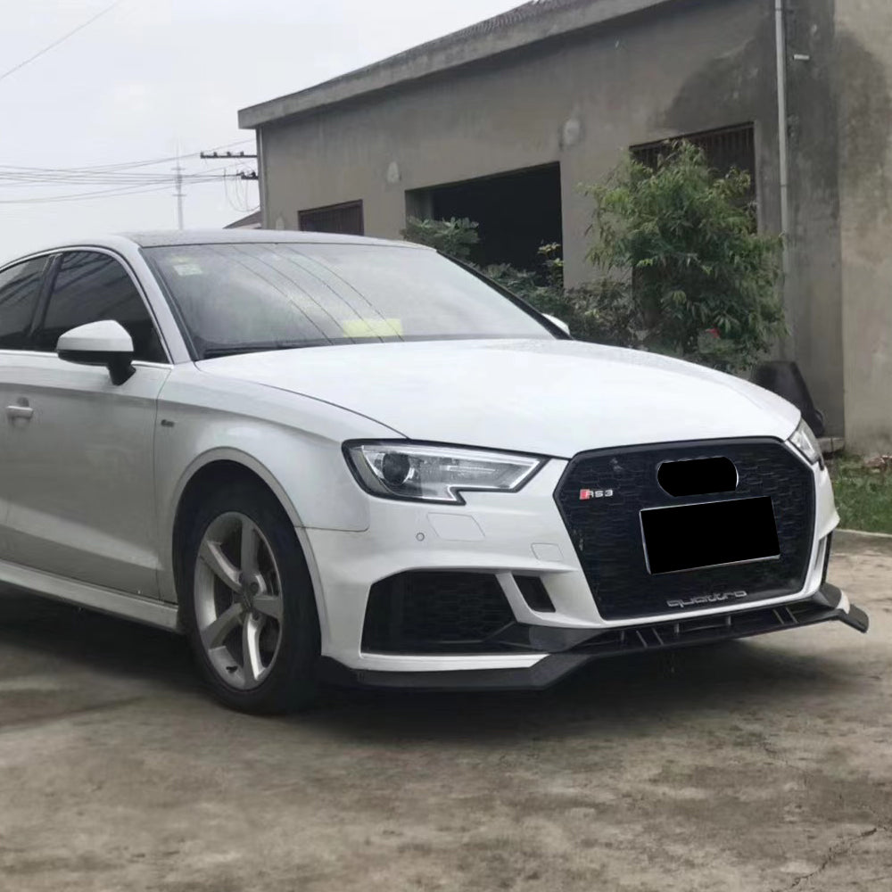 2017-2019 Audi RS3 Front Bumper For A3/S3 8V.5 Body Kits With ACC Honeycomb Grille Front Lip Splitter | RS3 Bumper
