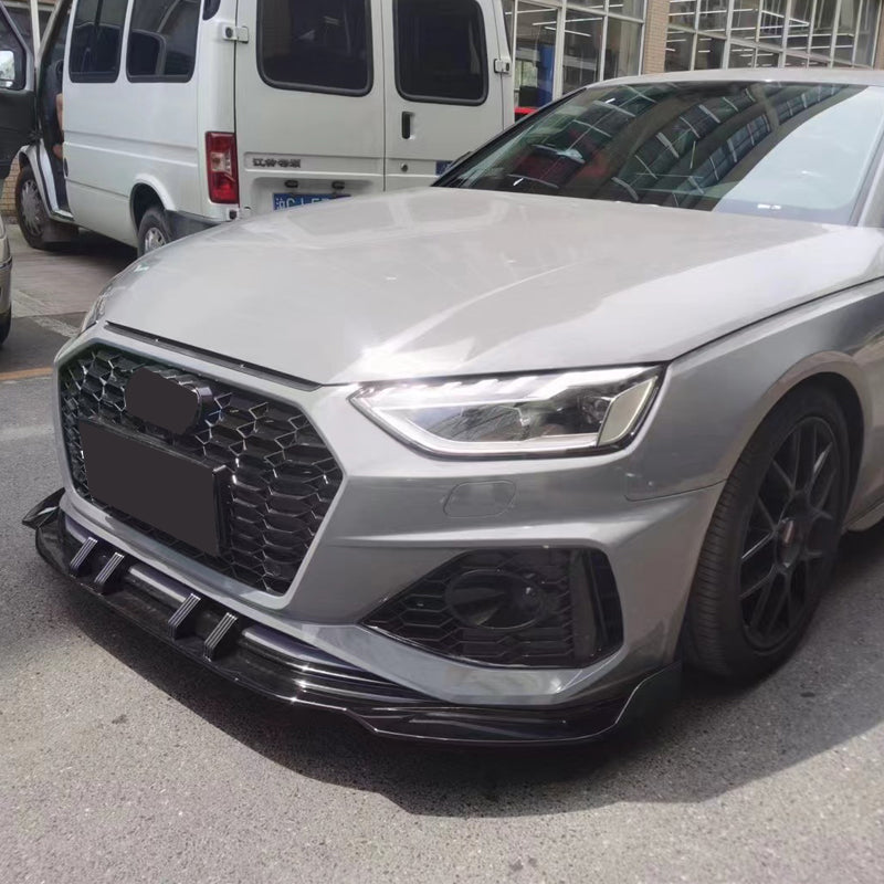 2020-2024 Audi RS4 Front Bumper For A4/S4 B9.5 Body Kits With ACC Fog Light Grill Bumper Down Grille Honeycomb Grille Front Lip Splitter | RS4 Front Bumper