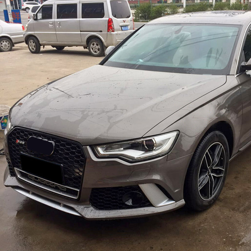 2012-2015 Audi RS6 Front Bumper For A6/S6 C7 Body Kits C7 To C7.5 Bumper With Honeycomb Grille Front Lip Splitter | RS6 Bumper