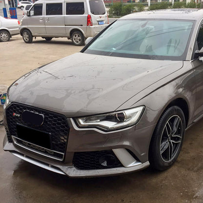 2012-2015 Audi RS6 Front Bumper For A6/S6 C7 Body Kits C7 To C7.5 Bumper With Honeycomb Grille Front Lip Splitter | RS6 Bumper