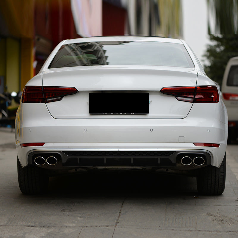 2017-2019 Audi S4 S5 Style A4 Diffuser With Tailpipe For Audi A4 S4 B9