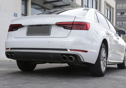 2017-2019 Audi S4 S5 Style A4 Diffuser With Tailpipe For Audi A4 S4 B9