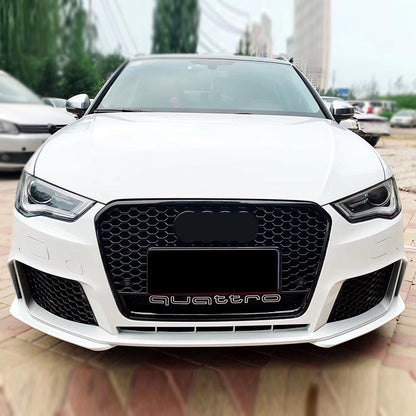 2013-2016 Audi RS3 Front Bumper For A3/S3 8V Body Kits With Honeycomb Grille Front Lip Splitter | RS3 Bumper