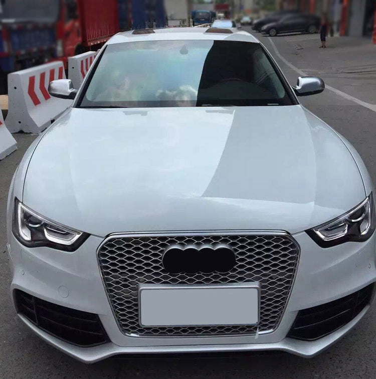 2012-2016 Audi RS5 Front Bumper For A5/S5 B8.5 Body Kits With Fog Light Grille Honeycomb Grille Front Lip Splitter | RS5 Front Bumper